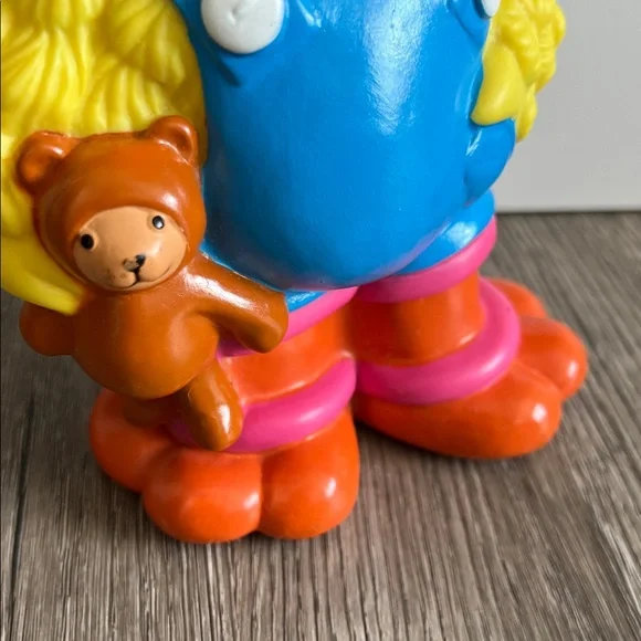 VINTAGE 80’s Jim Henson Sesame Street Big Bird Coin Bank by illco - Picture 17 of 17